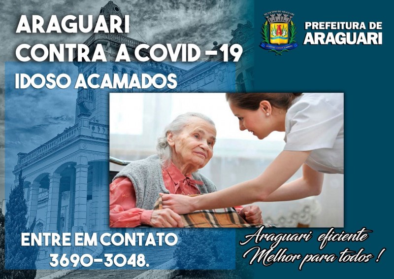 Idosos acamados acima de 90 anos que não possuem condições para irem até o local da vacinação poderão entrar em contato pelo 3690-3048.