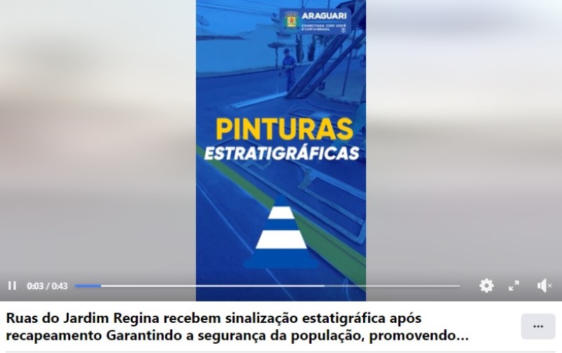 Ruas do Jardim Regina recebem sinalização estatigráfica após recapeamento