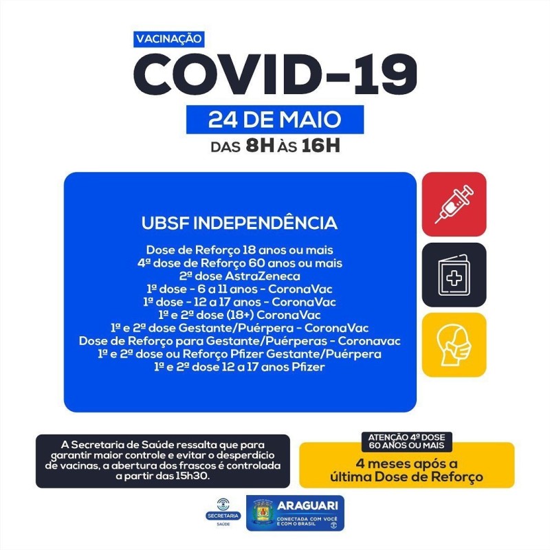 Vacinação COVID-19 – 24 de maio