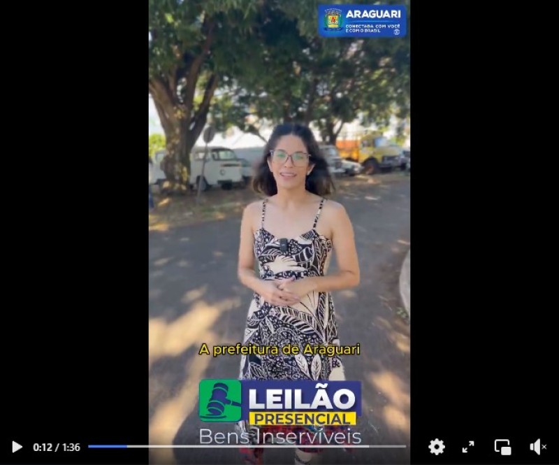 Prefeitura de Araguari realiza leilão de Veículos, Móveis de Escritório e Sucatas nesta semana