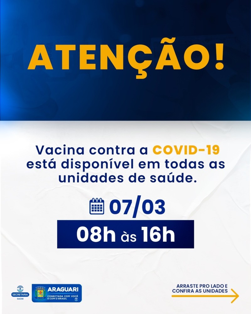 Vacinação COVID-19 – 07 de março