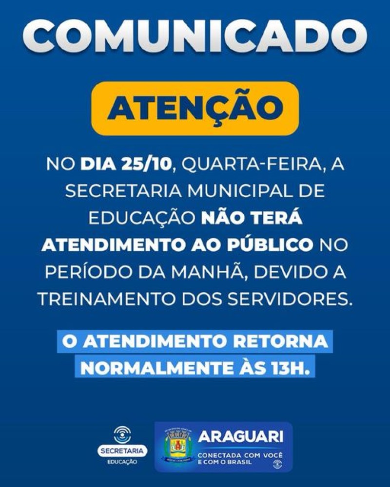 Prefeitura de Araguari: Comunicado