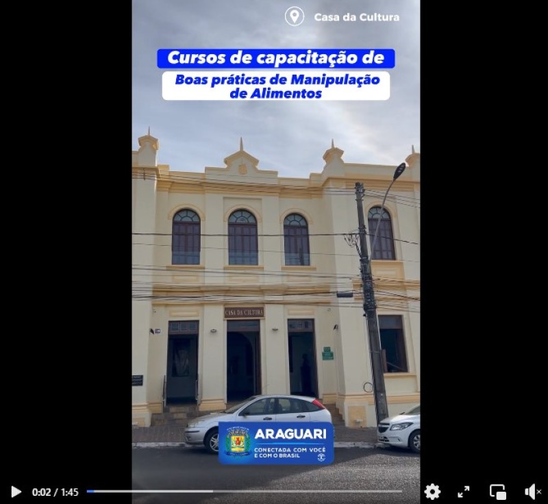 Curso de Boas Práticas de Manipulação de Alimentos