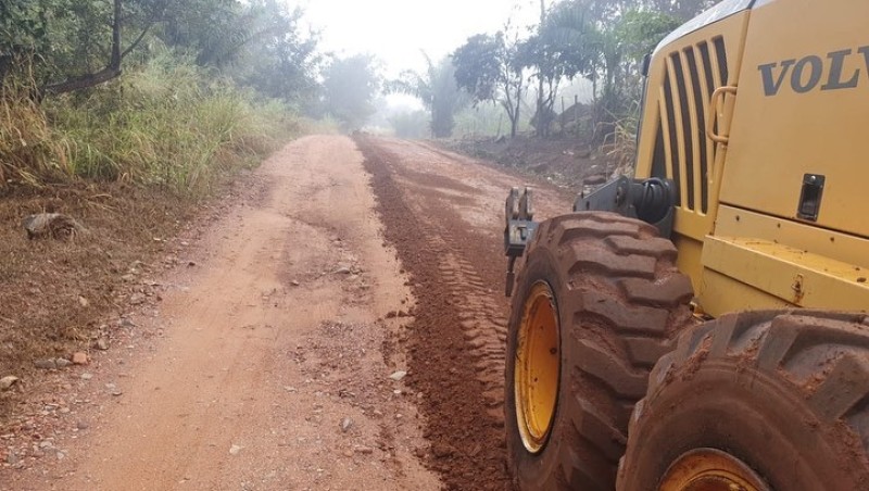 Obras inicia semana com manutenção em seis regiões diferentes da zona rural