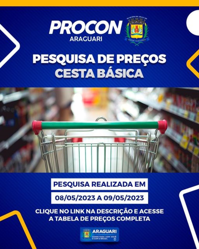 Pesquisa de preços de cesta básica 