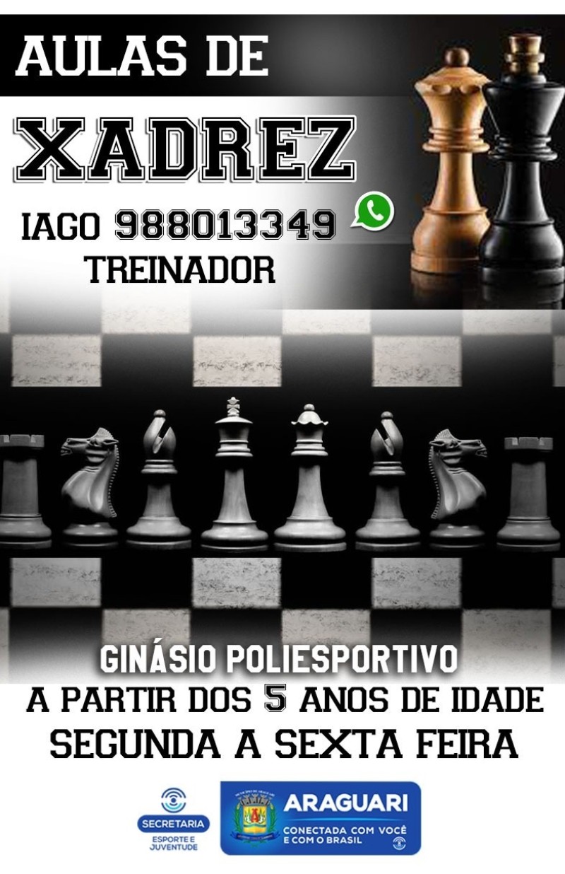 Aulas de Xadrez estão com inscrições abertas
