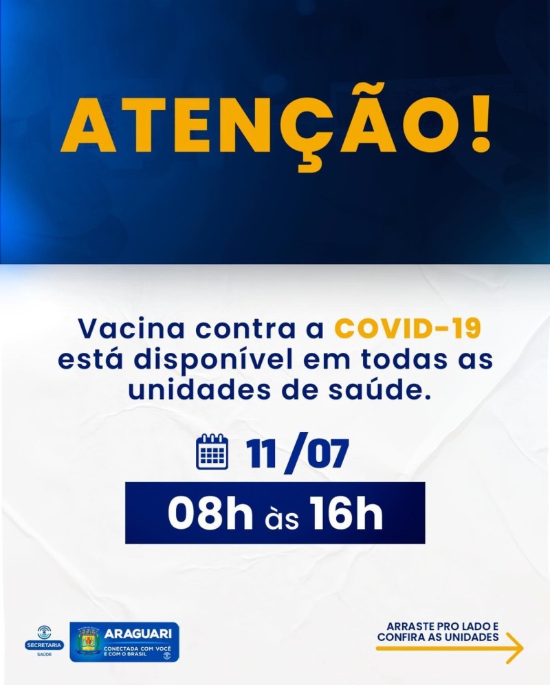 Vacinação COVID-19 – 11 de Julho