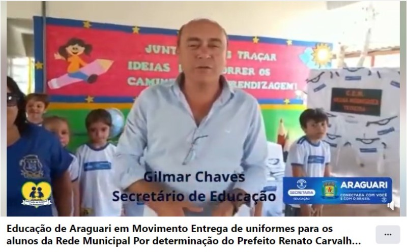 Entrega de uniformes para os alunos da Rede Municipal