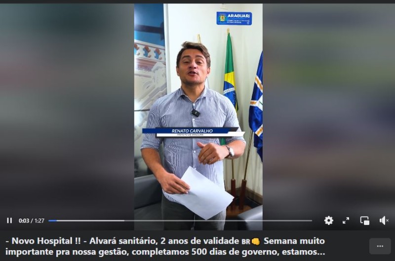 Semana muito importante pra nossa gestão, completamos 500 dias de governo, estamos trabalhando bastante, e é com notícias deste tipo que vamos mostrando a marca do nosso governo.