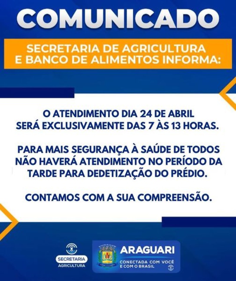 Prefeitura de Araguari: Comunicado