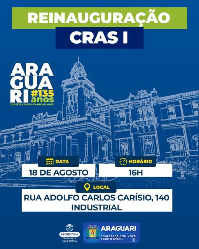 Prefeitura de Araguari: Convite Reinauguração do CRAS I