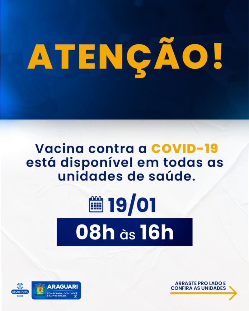 Vacinação COVID-19 – 19 de janeiro