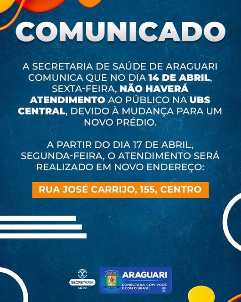 Prefeitura de Araguari: Comunicado