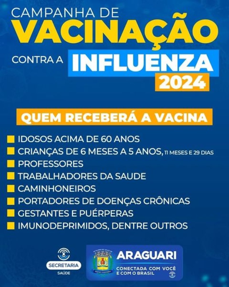 VACINAÇÃO INFLUENZA 2024