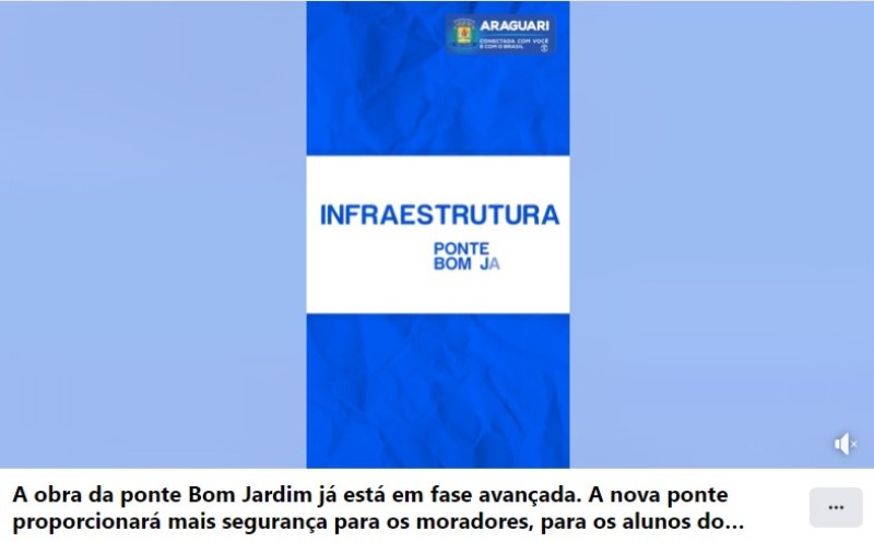 A obra da ponte Bom Jardim já está em fase avançada.