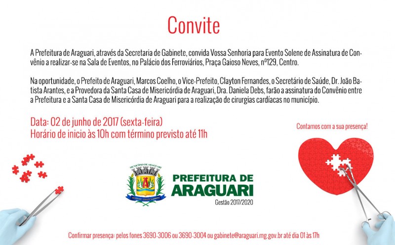 CONVITE - PREFEITURA DE ARAGUARI