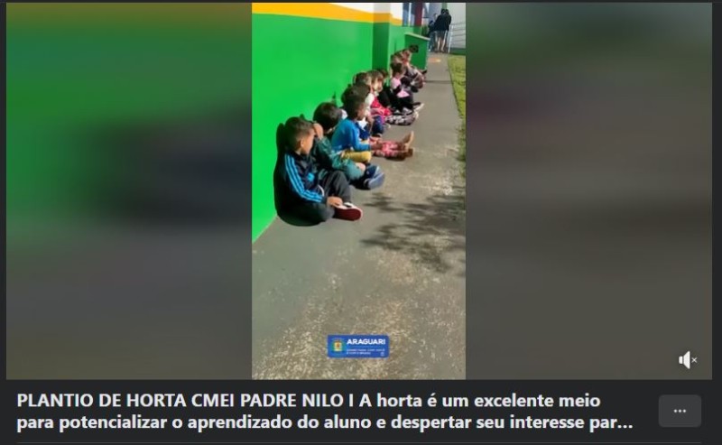 PLANTIO DE HORTA CMEI PADRE NILO I