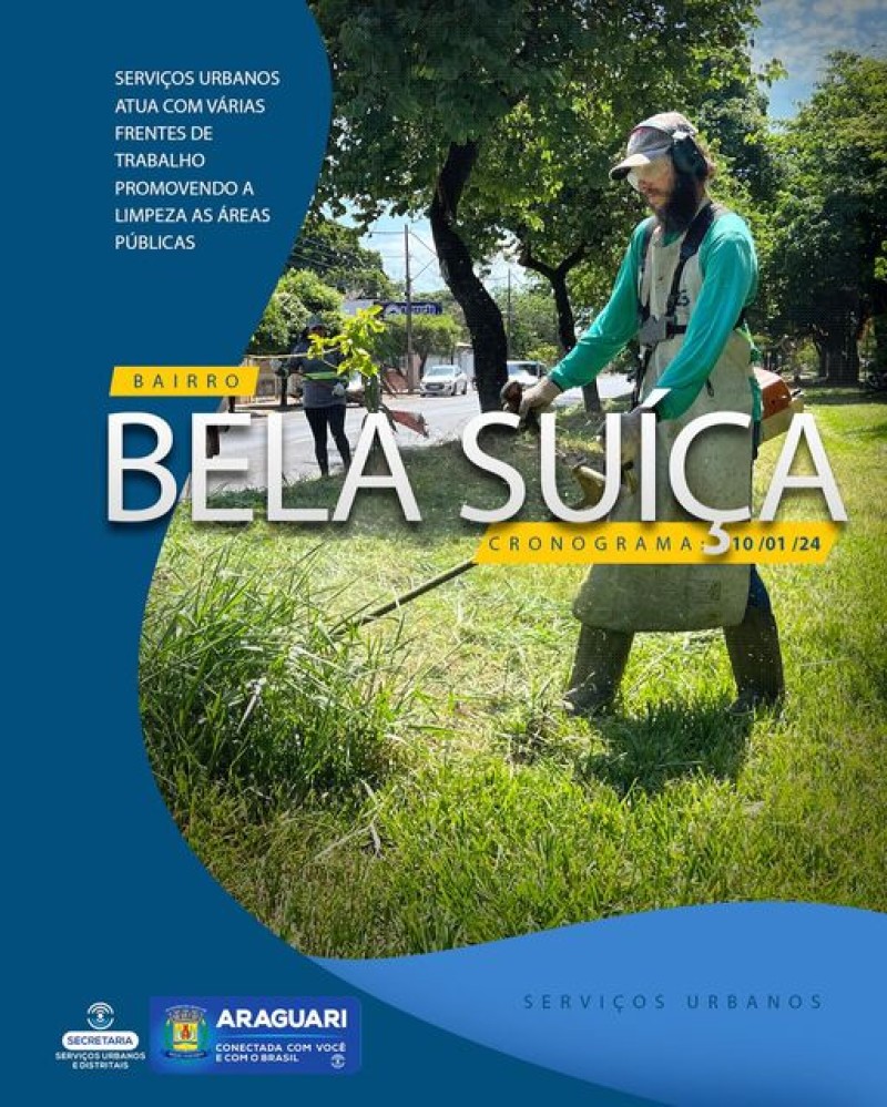 Bairros e região central recebem limpeza pública