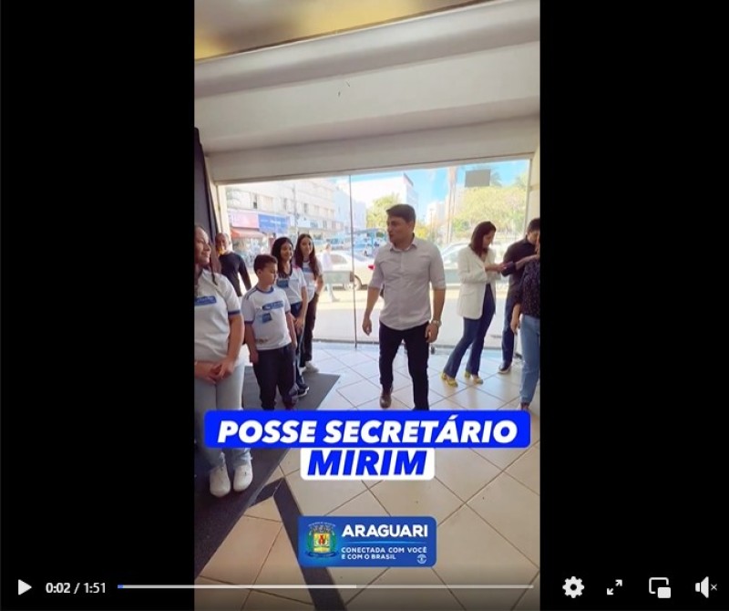 Secretários Mirins de Araguari são empossados