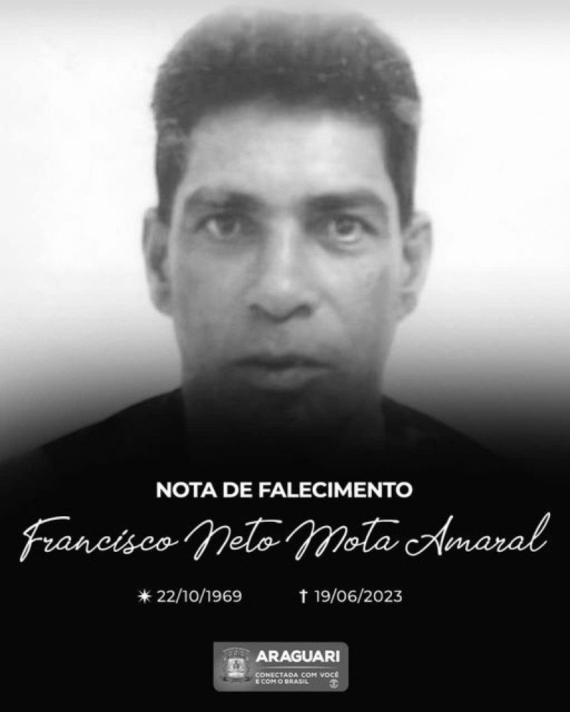 A PREFEITURA MUNICIPAL DE ARAGUARI VEM A PÚBLICO SE SOLIDARIZAR COM TODOS OS FAMILIARES E AMIGOS, EM VIRTUDE DE UM TRÁGICO ACIDENTE ENVOLVENDO UM TRABALHADOR DE UMA EMPRESA TERCEIRIZADA ESPECIALIZADA PARA PRESTAÇÃO DE SERVIÇOS DE MANUTENÇÃO DE ÁREAS VERDE