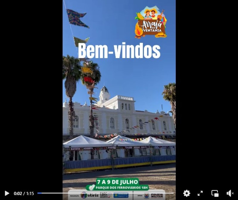 Chegou o grande dia! Hoje começa o Arraiá da Ventania 