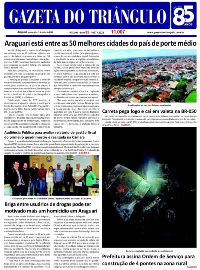 Araguari que queremos e temos - uma das melhores cidades para se viver.