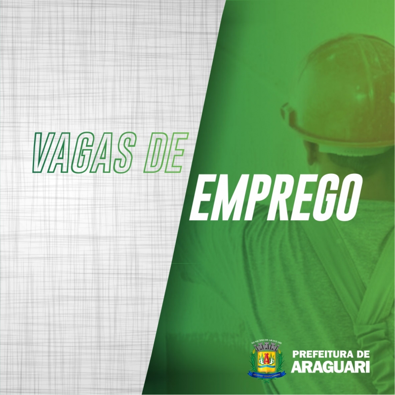 VAGAS DO SINE ARAGUARI – 25/11/2019
