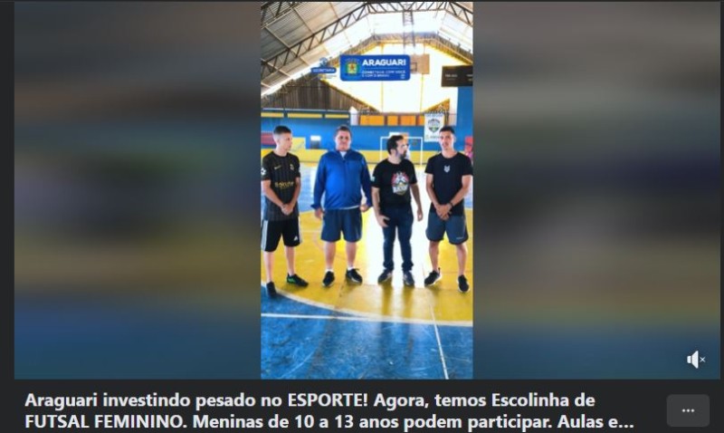 Araguari investindo pesado no ESPORTE! Agora, temos Escolinha de FUTSAL FEMININO.
