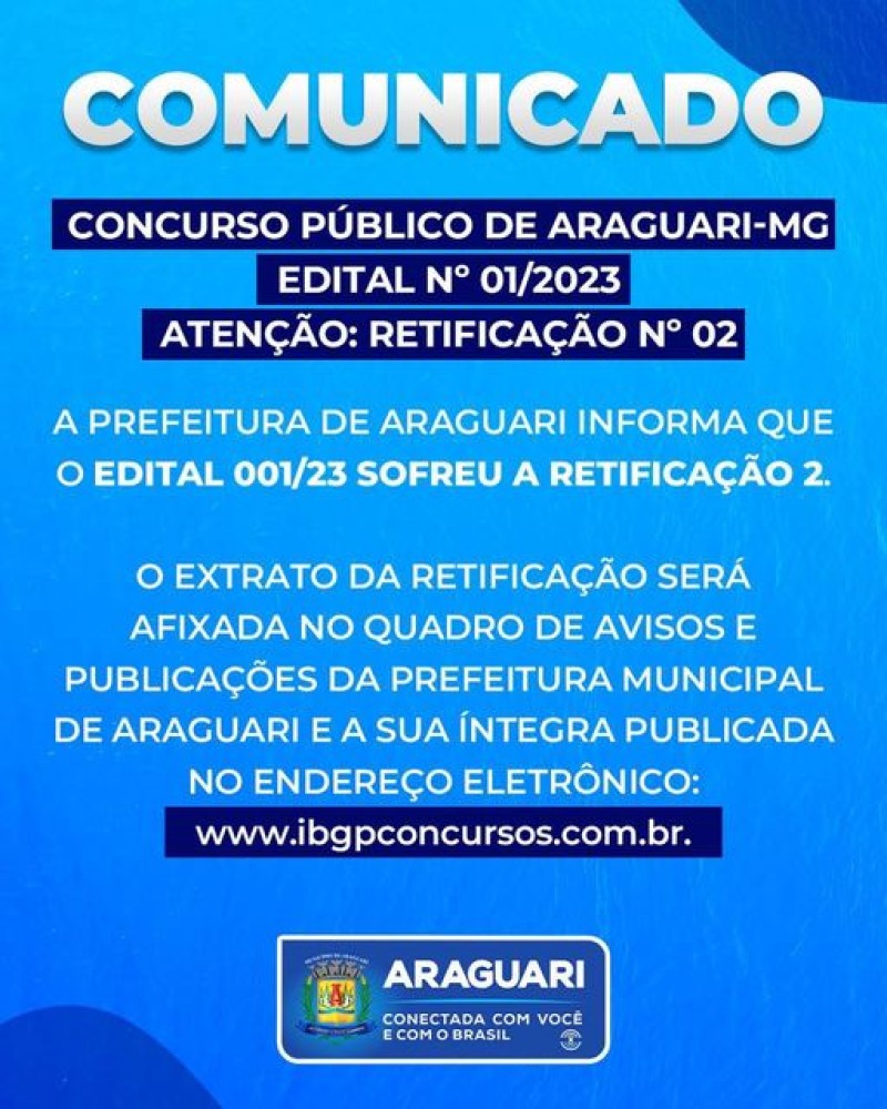 Prefeitura de Araguari: Comunicado