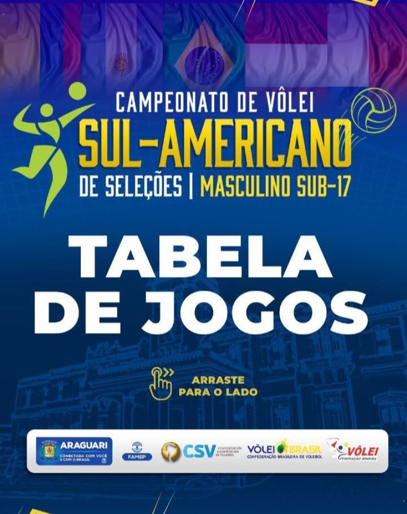 FAMEP informa Tabela do Sul-Americano de Vôlei de Seleções Sub-17