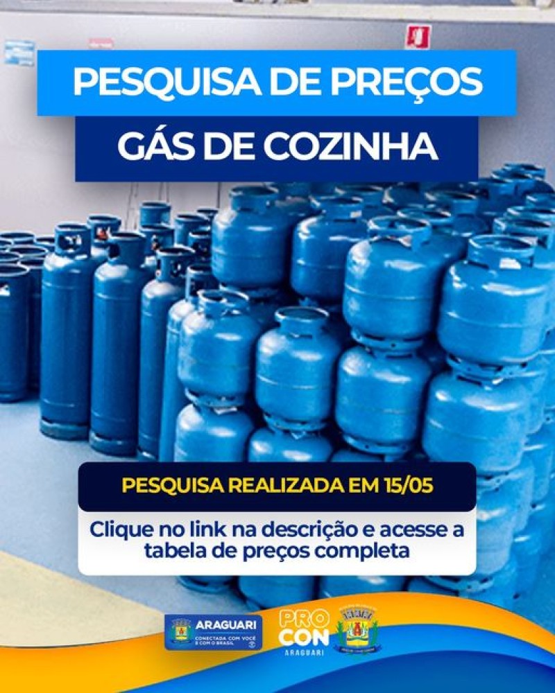 Pesquisa de Preços de Gás referente ao mês de Maio 2024