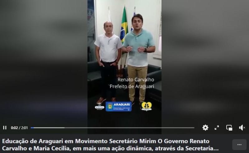 Educação de Araguari em Movimento - Secretário Mirim