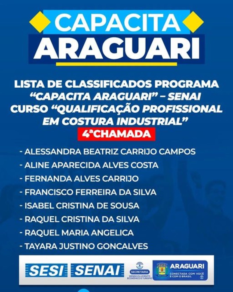CAPACITA ARAGUARI – 4ª chamada