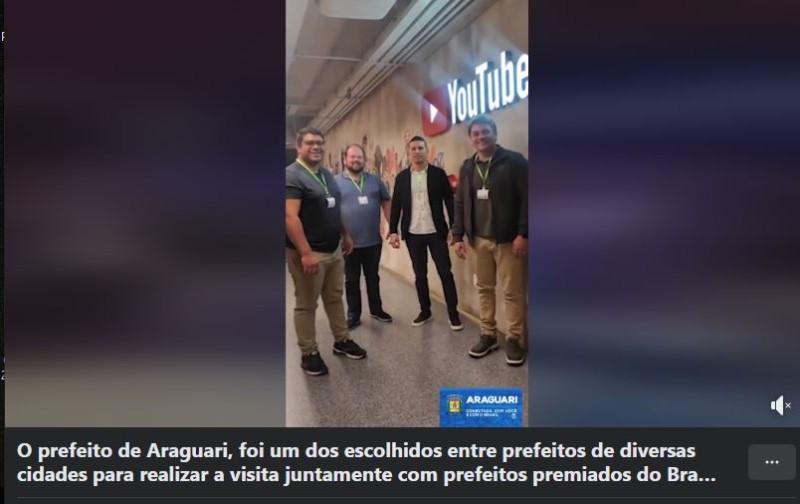 O prefeito de Araguari, foi um dos escolhidos entre prefeitos de diversas cidades para realizar a visita juntamente com prefeitos premiados do Brasil, como por exemplo, Gustavo Reis, prefeito da cidade de Jaguariúna, premiada em 2021, como cidade mais con