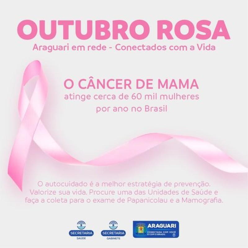 Outubro Rosa – Mês de conscientização e prevenção do câncer de mama