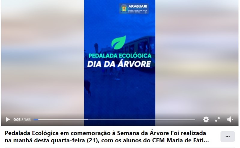 Pedalada Ecológica em comemoração à Semana da Árvore