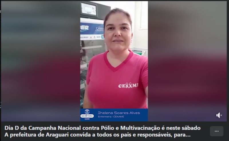 Dia D da Campanha Nacional contra Pólio e Multivacinação é neste sábado