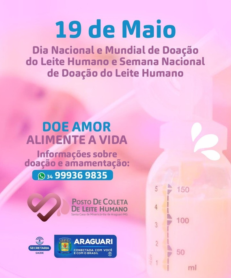 Prefeitura promove campanha para Doação de Leite Materno