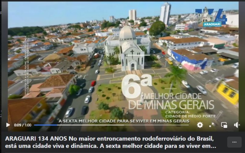 ARAGUARI 134 ANOS