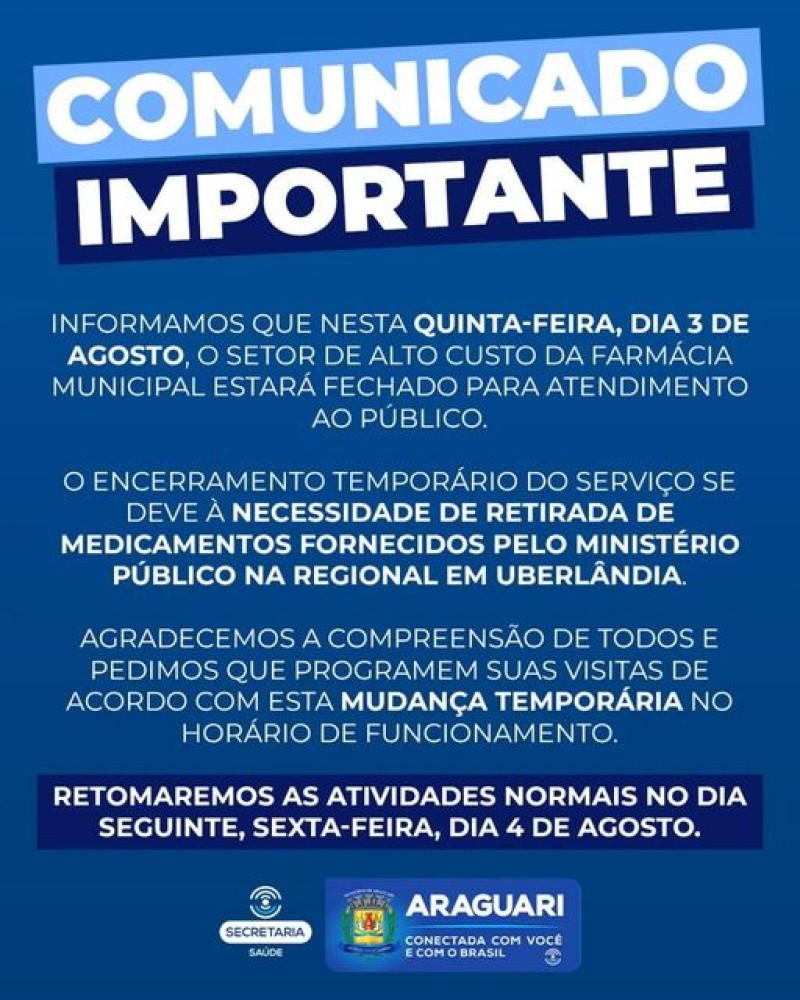 Comunicado Importante: