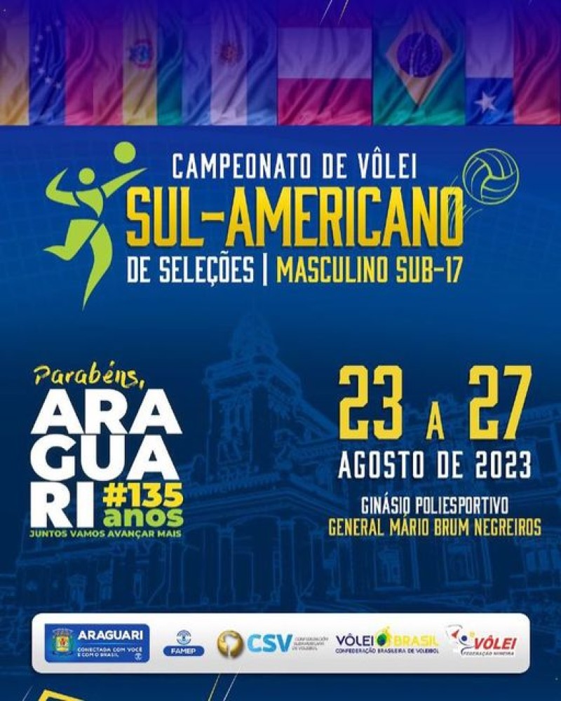 ARAGUARI SEDIA CAMPEONATO SUL-AMERICANO DE VÔLEI MASCULINO SUB-17