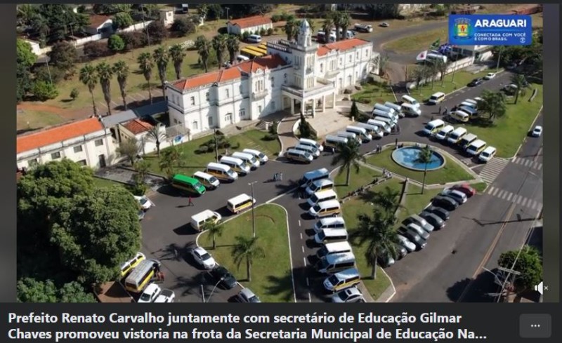 Prefeito Renato Carvalho juntamente com secretário de Educação Gilmar Chaves promoveu vistoria na frota da Secretaria Municipal de Educação