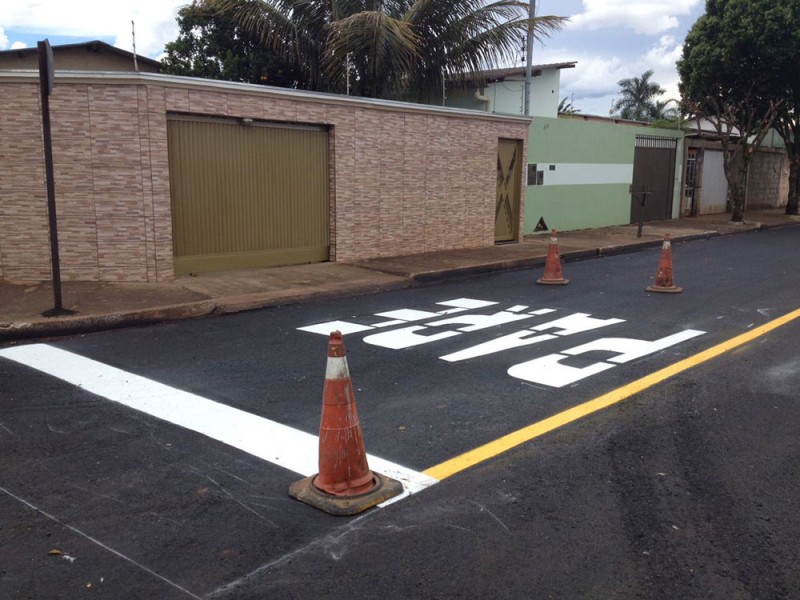 SETTRANS realiza serviços de pintura estratigráfica