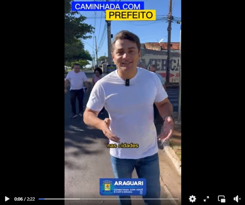 Caminhada com o prefeito