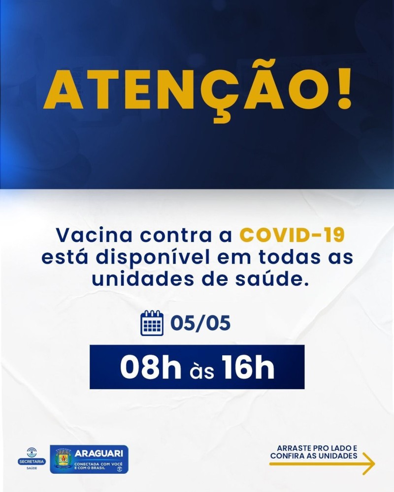 Vacinação COVID-19 – 05 de Maio