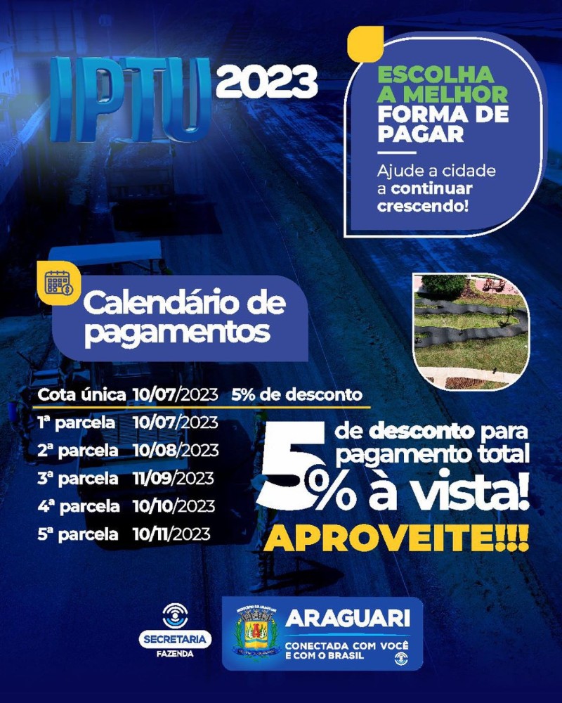 Prefeitura de Araguari informa sobre o início da entrega dos carnês do IPTU