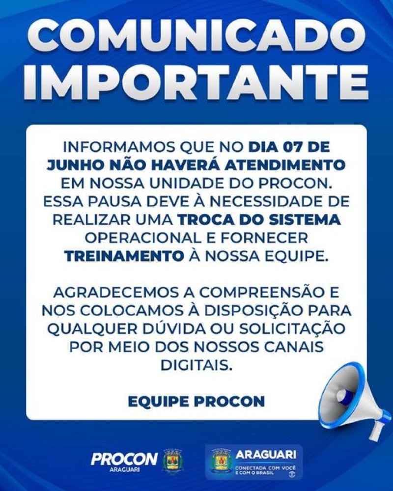 Prefeitura de Araguari: Comunicado
