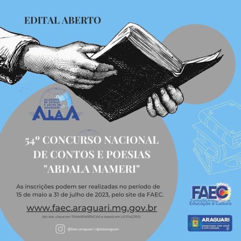 • 54º CONCURSO NACIONAL DE CONTOS E POESIAS “ABDALA MAMERI” • 