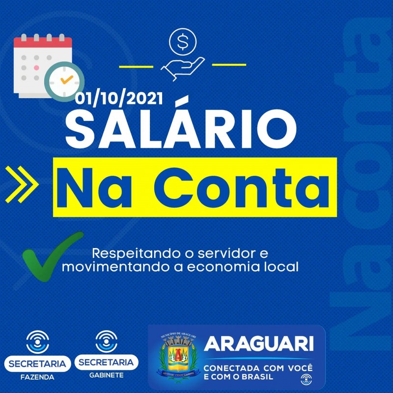 Prefeitura de Araguari segue honrando com o pagamento dos servidores no dia  1º de cada mês