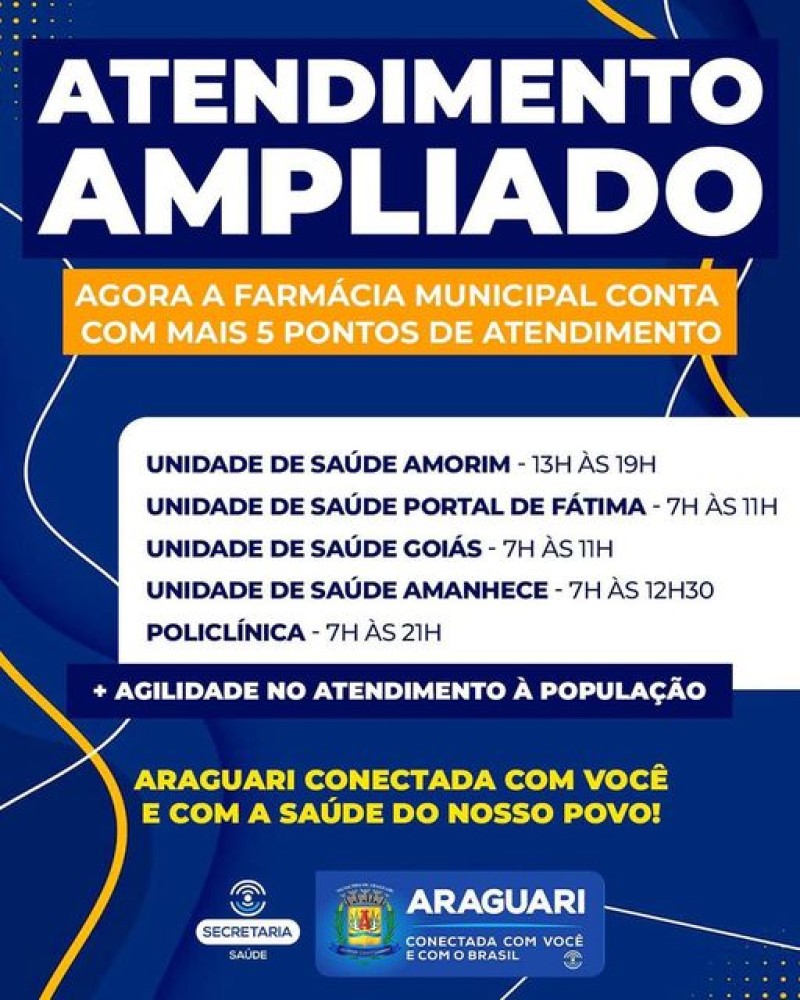 Prefeitura de Araguari amplia o atendimento da Farmácia Municipal